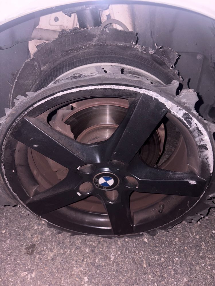 Intervention urgence pneu éclaté BMW Toulouse